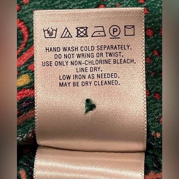 NWOT - Maeve Anthropology Janis Exotic Print Dress w.Waist string - Green - Sz 8 - Picture 15 of 16